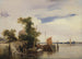 Péniches sur une rivière - Richard Parkes Bonington — widok dzieła