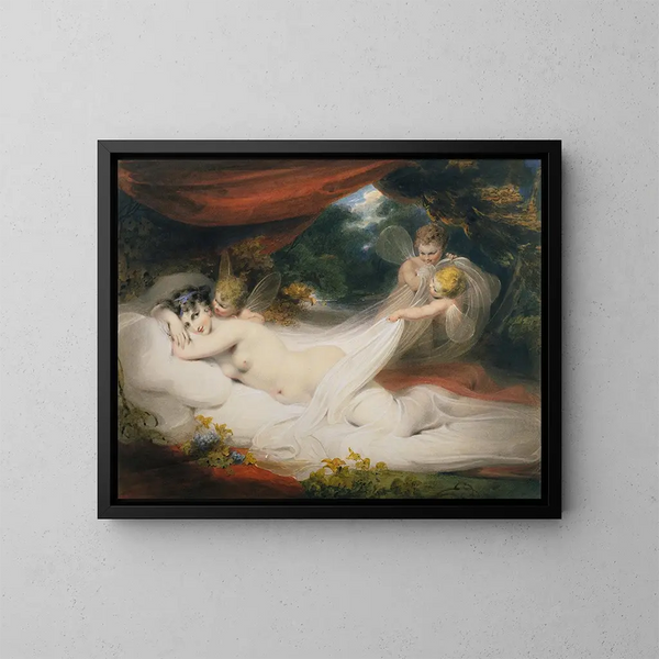 Nymphe et Cupidons - Richard Westall — oprawiony obraz na ścianie