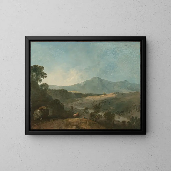 Cader Idris i rzeka Mawddach - Richard Wilson — oprawiony obraz na ścianie