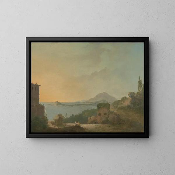 La villa de Cicéron et le golfe de Pouzzoles - Richard Wilson — oprawiony obraz na ścianie