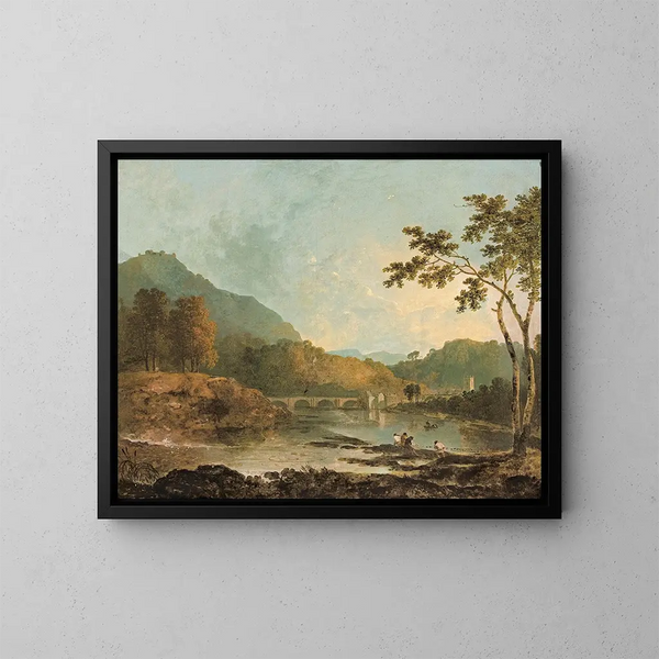 Dinas Bran z Llangollen - Richard Wilson — oprawiony obraz na ścianie