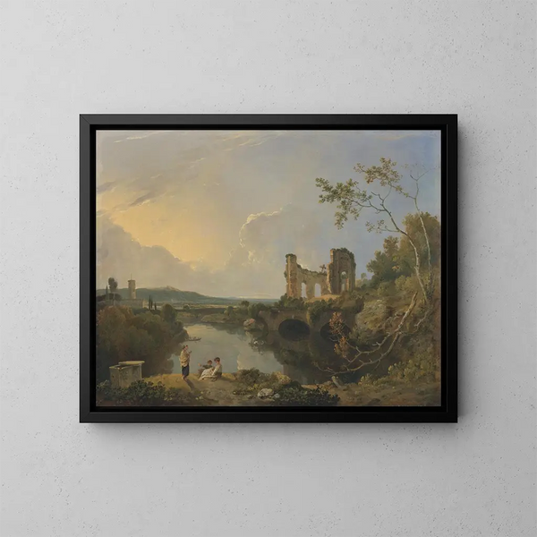 pejzaż włoski rano - Richard Wilson — oprawiony obraz na ścianie