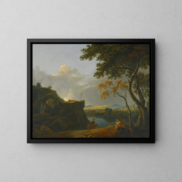 Biały mnich - Richard Wilson — oprawiony obraz na ścianie