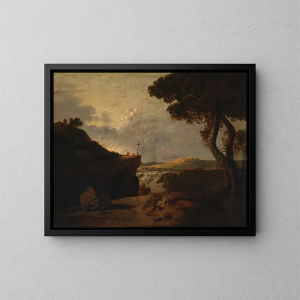 Biały mnich - Richard Wilson — oprawiony obraz na ścianie
