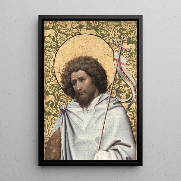 Święty Jan Chrzciciel - Robert Campin — oprawiony obraz na ścianie