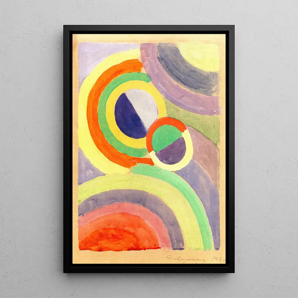 Kompozycja - Robert Delaunay — oprawiony obraz na ścianie