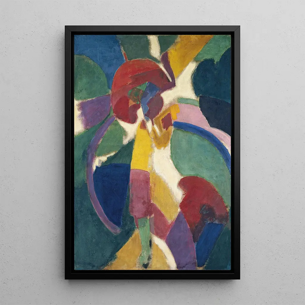 Kobieta z parasolką - Robert Delaunay — oprawiony obraz na ścianie
