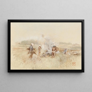 Robert Frederick Blum - At Work Heaping Brush On Smouldering Fires.webp
