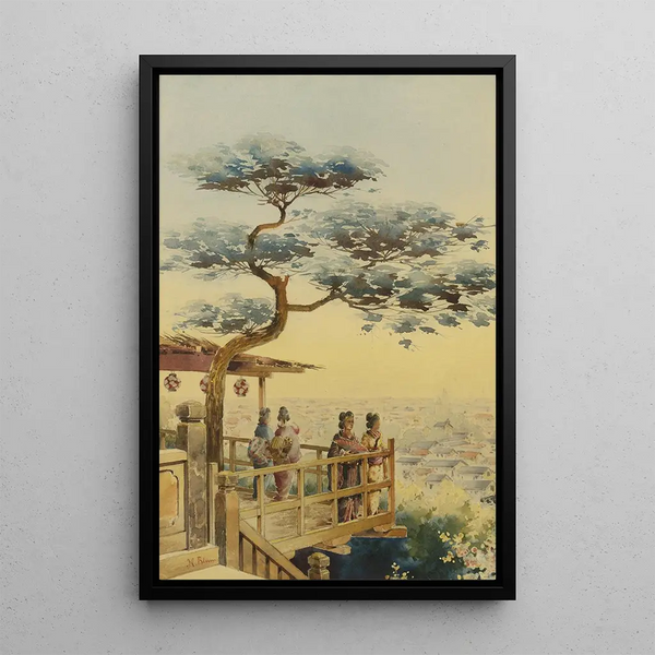 Yeddo, Japon - Robert Frederick Blum — oprawiony obraz na ścianie