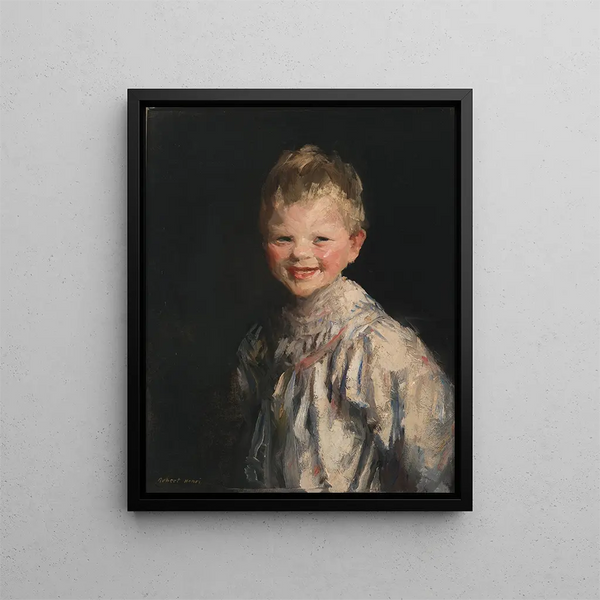 Dziecko śmiejące się - Robert Henri — oprawiony obraz na ścianie