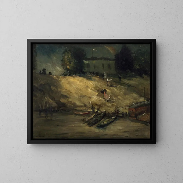 Nagła burza deszczowa - Robert Henri — oprawiony obraz na ścianie