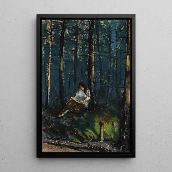 Le lecteur dans la forêt - Robert Henri — oprawiony obraz na ścianie