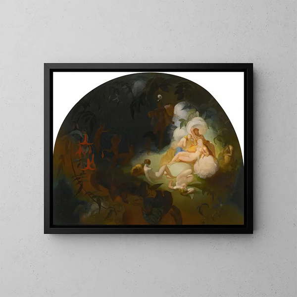 Titania śpi - Robert Huskisson — oprawiony obraz na ścianie