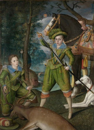 Robert Peake the Elder - Henry Frederick 15941612 Prince of Wales with Sir John Harington 15921614 in the Hunting Field.webp