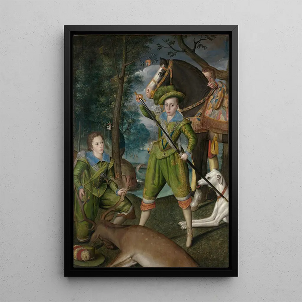 Robert Peake the Elder - Henry Frederick 15941612 Prince of Wales with Sir John Harington 15921614 in the Hunting Field.webp