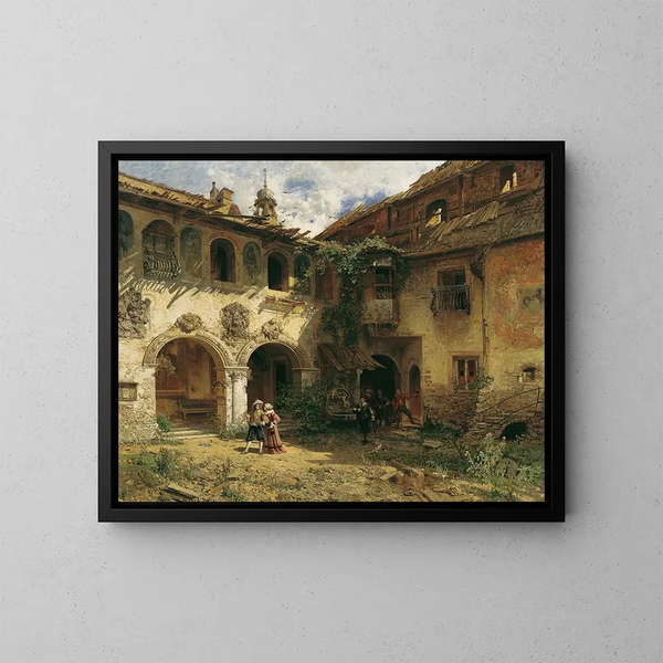 Cour de la Frstenburg à Burgeis - Robert Russ — oprawiony obraz na ścianie
