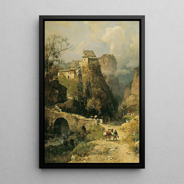 Gorge et ermitage San Romedio près de Val di Non - Robert Russ — oprawiony obraz na ścianie