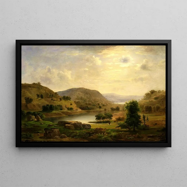Pastwisko w dolinie - Robert S. Duncanson — oprawiony obraz na ścianie