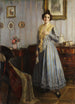 Młoda kobieta w wnętrzu Biedermeier - Robert Scheffer — widok dzieła