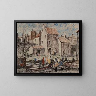 La fête en bateau - Robert Spencer — oprawiony obraz na ścianie