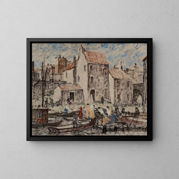La fête en bateau - Robert Spencer — oprawiony obraz na ścianie