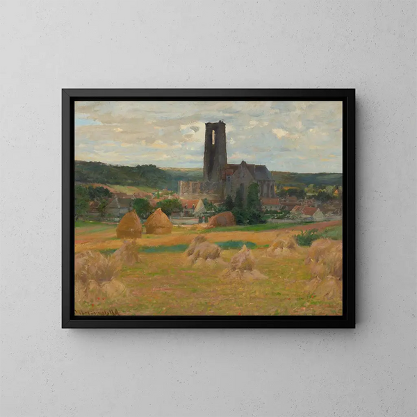 Młyny pod koniec lata, Île-de-France - Robert William Vonnoh — oprawiony obraz na ścianie