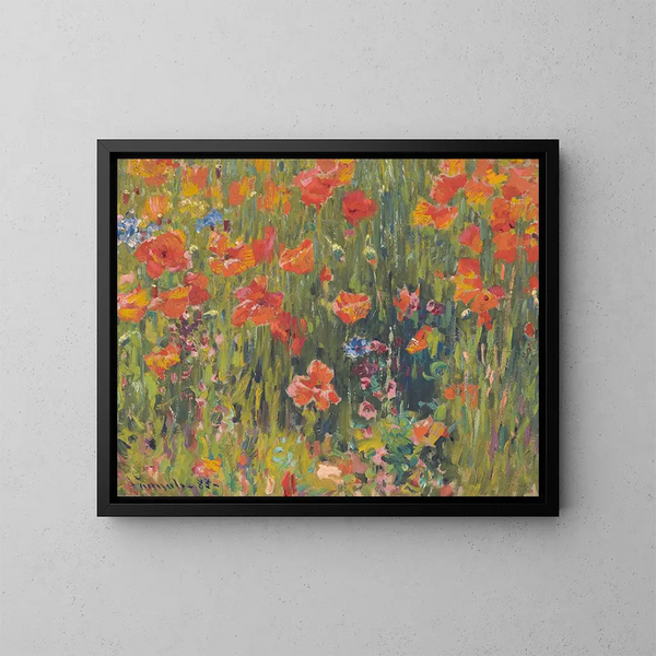 Maków - Robert William Vonnoh — oprawiony obraz na ścianie