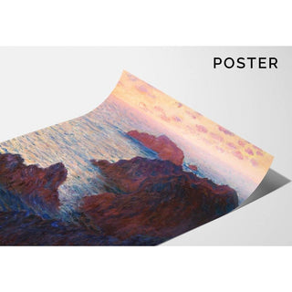 Rochers à Belle Île, Port-Domois - Claude Monet | Reproduction Tableau Décoration murale affiche copie