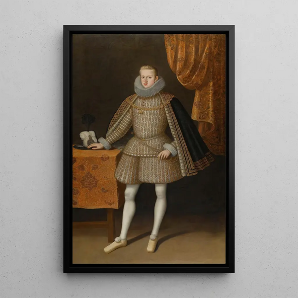 Portret Filipa IV Hiszpańskiego - Rodrigo de Villandrando — oprawiony obraz na ścianie