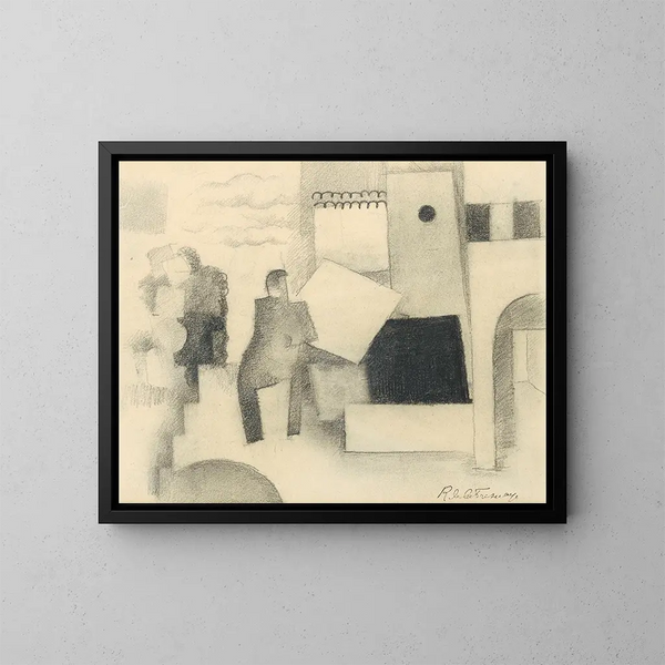 Bez tytułu - Roger de La Fresnaye — oprawiony obraz na ścianie