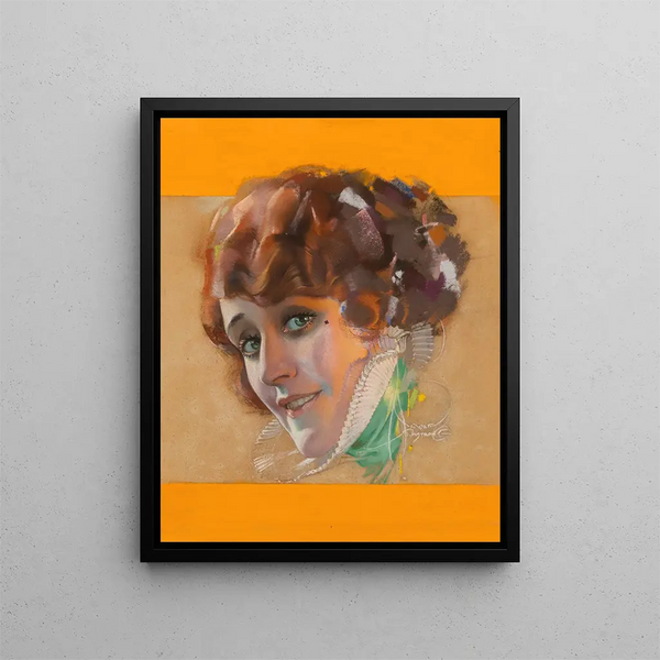 Portret Olgi Petrova - Rolf Armstrong — oprawiony obraz na ścianie
