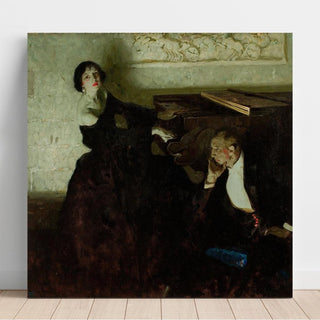 Romantic Couple Seated by Piano - Dean Cornwell | Reproduction Tableau Décoration murale affiche copie