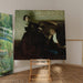 Reprodukcja obrazu romantycznej pary siedzącej przy pianinie - Dean Cornwell