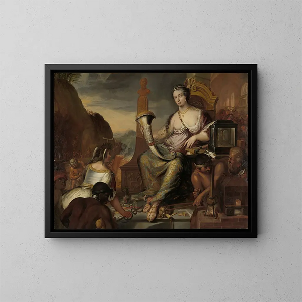 Alegoria monety - Romeyn de Hooghe — oprawiony obraz na ścianie