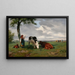 Bergère et deux vaches dans un pré - Rosa Bonheur — oprawiony obraz na ścianie