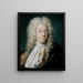 Mężczyzna w płaszczu z złotymi wzorami i purpurowo-brązowym płaszczem - Rosalba Carriera — oprawiony obraz na ścianie