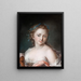 Młoda kobieta z wieńcem laurowym - Rosalba Carriera — oprawiony obraz na ścianie