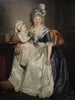 Portret kobiety trzymającej swoją córkę na kolanach, olej na płótnie - Rose-Adélaïde Ducreux — widok dzieła