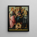 Madonna z Dzieciątkiem na tronie i czterema świętymi — Rosso Fiorentino — oprawiony obraz na ścianie