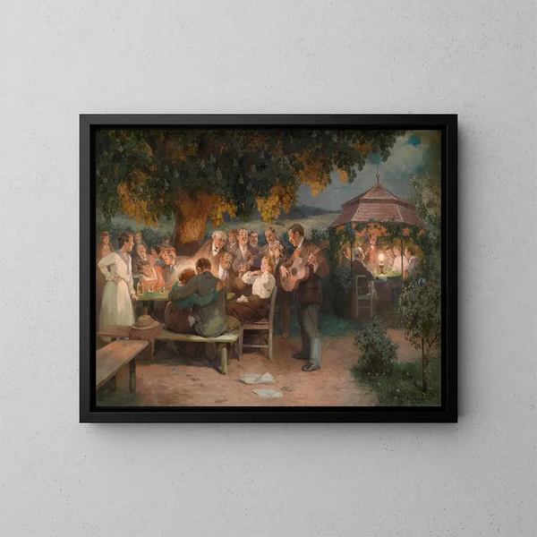 Au Heurigen - Rudolf Alfred Höger — oprawiony obraz na ścianie