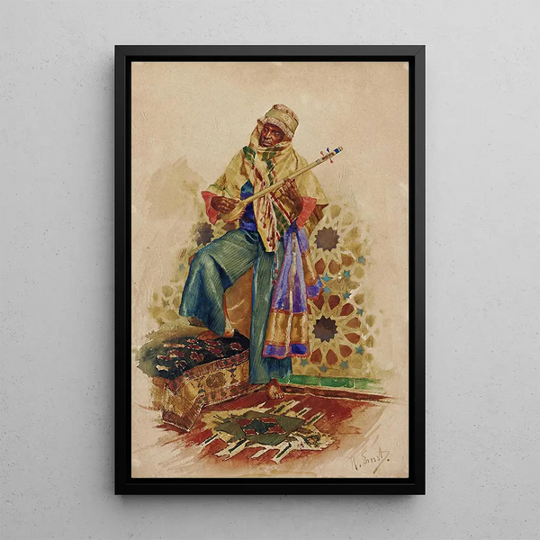 Arabskiego muzyka - Rudolf Ernst — oprawiony obraz na ścianie