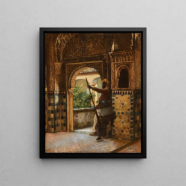 Garder l'Alhambra - Rudolf Ernst — oprawiony obraz na ścianie
