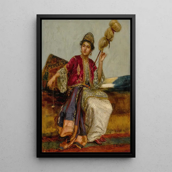 La Fileuse - Rudolf Ernst — oprawiony obraz na ścianie