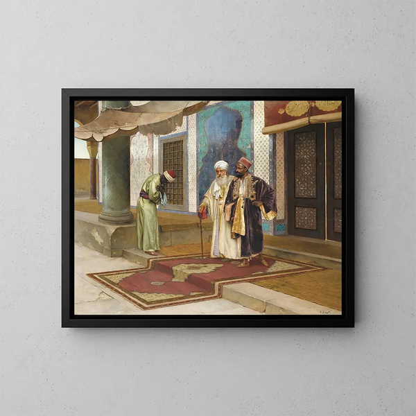 Wyjście z meczetu - Rudolf Ernst — oprawiony obraz na ścianie
