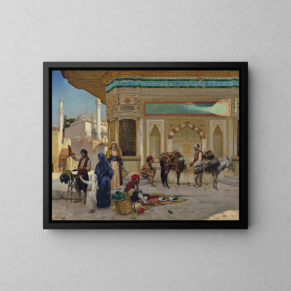 Fontanna Ahmeda III w Stambule - Rudolf Ernst — oprawiony obraz na ścianie
