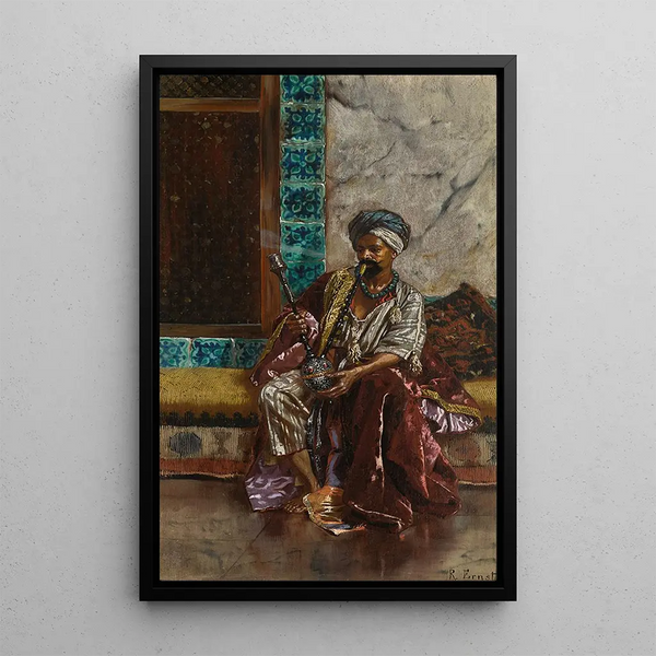 Le Fumeur de narguilé - Rudolf Ernst — oprawiony obraz na ścianie