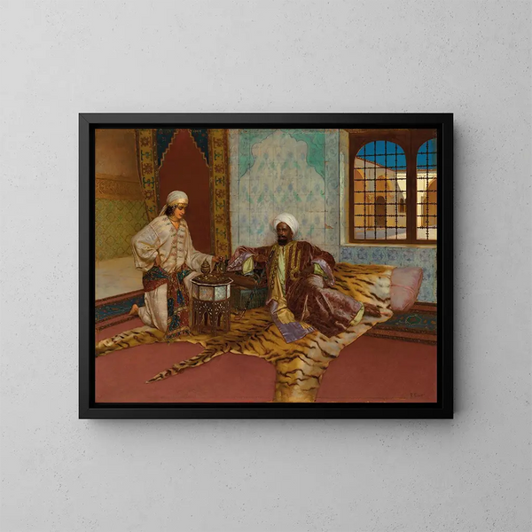 Le fumeur de narghilé - Rudolf Ernst — oprawiony obraz na ścianie