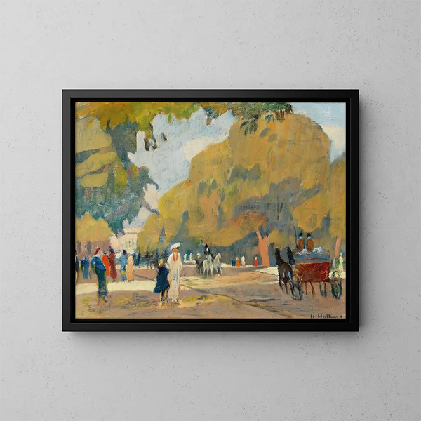 Aleja w Hyde Park - Rudolf Hellwag — oprawiony obraz na ścianie