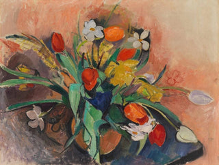 Rudolf Levy - Vase Mit Tulpen Und Narzissen.webp