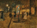 Scena nocnej ulicy w Paryżu - Rudolf Quittner — widok dzieła